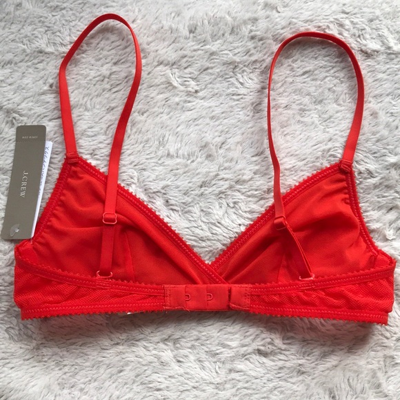 NWT J. Crew scarlet red laced bra - Picture 2 of 7